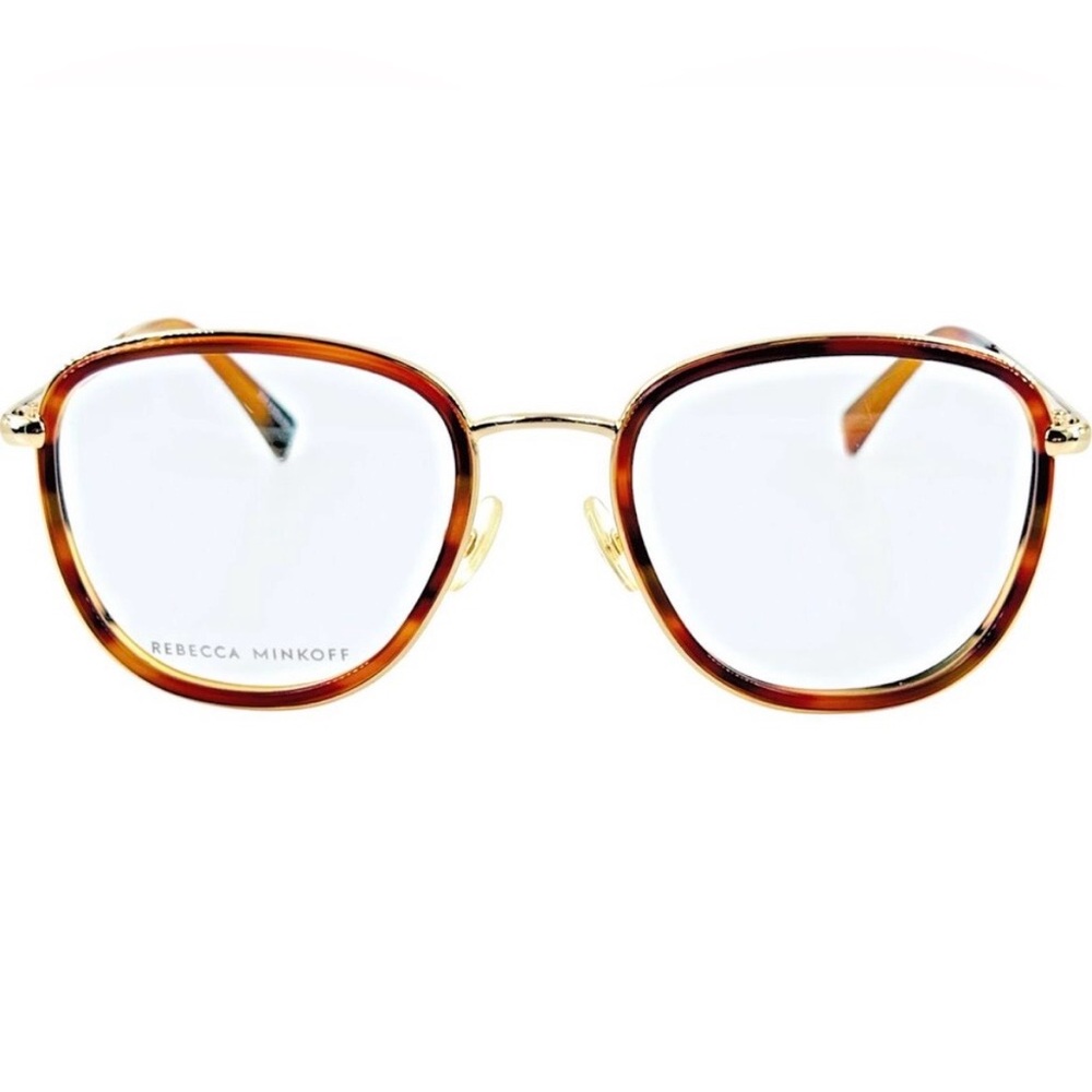 REBECCA MINKOFF NWOT "Bessie 2G" 51-20-140 Tortoise Modern Square Glass Frame